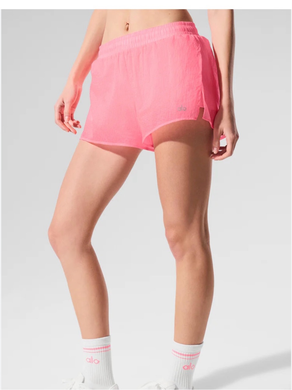 ALO Yoga Women's Coral Pink Athletic Shorts
